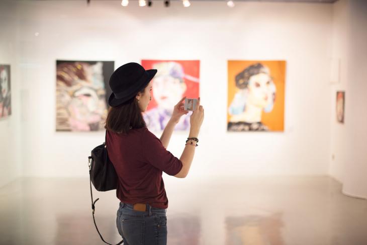 lady at art museum - teaching in Tucson az