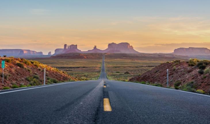 view of road leading into monument valley